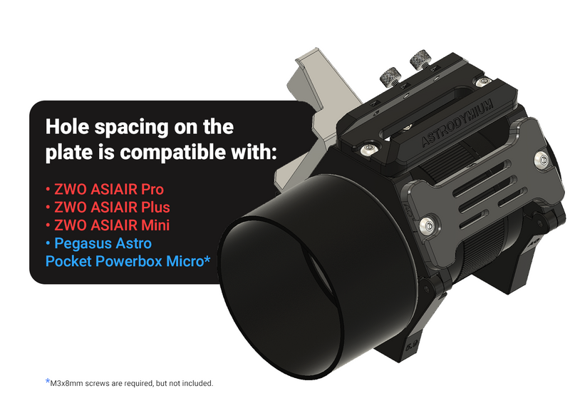Astrodymium Ring System with ZWO EAF & ASIAIR Mount for Samyang / Rokinon 135mm F2 Lens (V6.0)